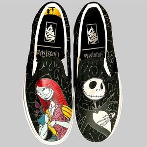 ✨🆕 NEW VANS x 🎄🎃 Nightmare Before Xmas Jack/Sally Slip-Ons, Men 5.5